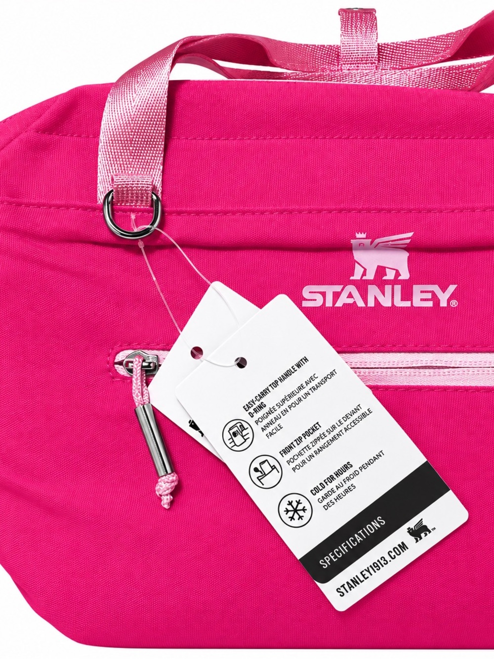Stanley Hot Pink Everyday Tote with Light Pink Handles - Picture 4 of 4